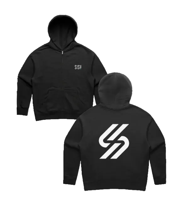 SISU Womens Black Relax Zip Hood